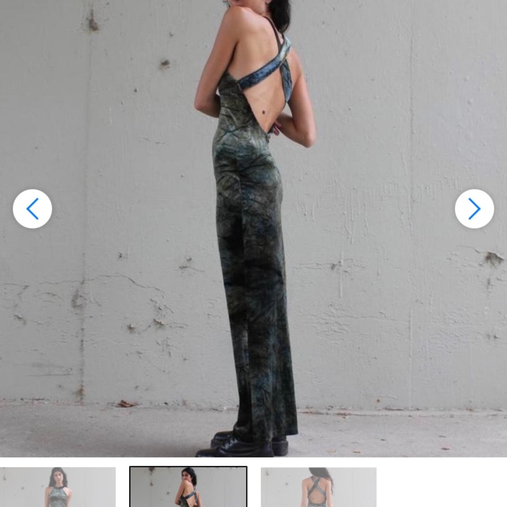 Velvet halter style maxi dress by Helios 90’s NWT